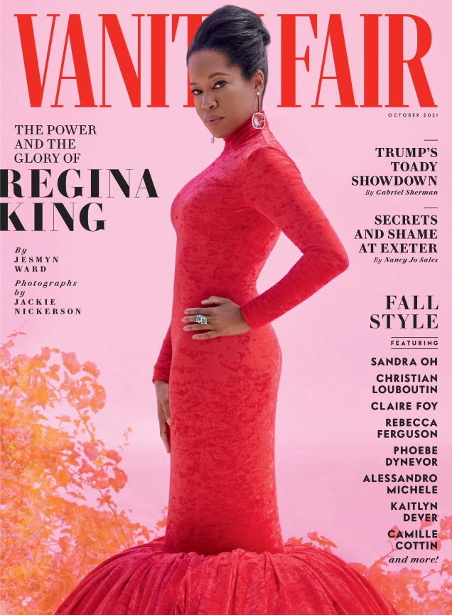 Vanity Fair October 2021 : Regina King by Jackie Nickerson