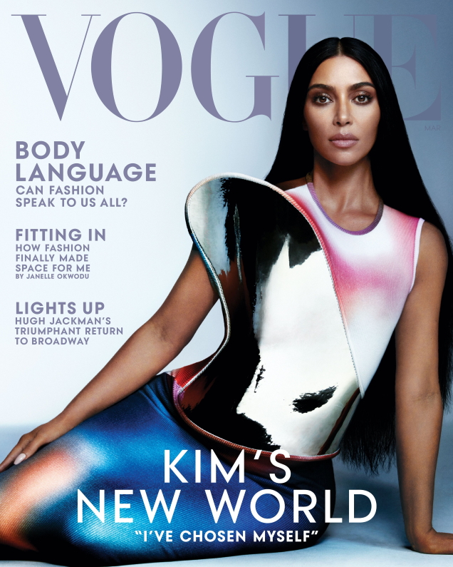 US Vogue March 2022 : Kim Kardashian by Carlijn Jacobs