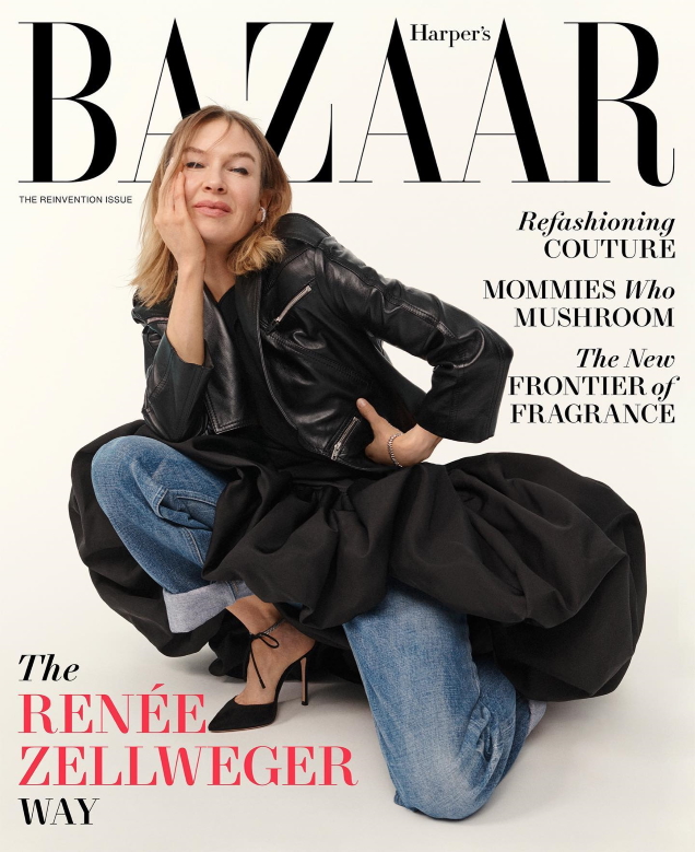 US Harper’s Bazaar April 2022 : Renée Zellweger by Mel Bles