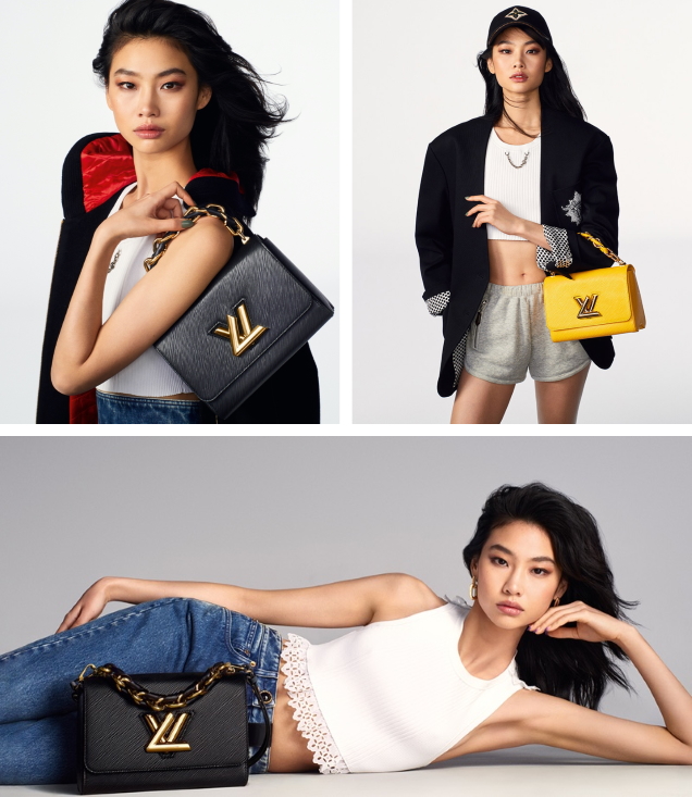 Louis Vuitton 'Twist' Handbags S/S 2022 : HoYeon Jung by Ethan James Green