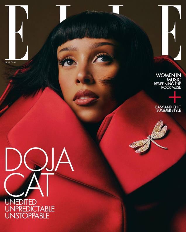 US Elle June/July 2022 : Doja Cat by Adrienne Raquel