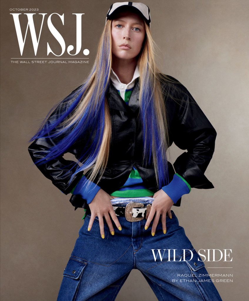 WSJ. October 2023 : Raquel Zimmermann by Ethan James Green 