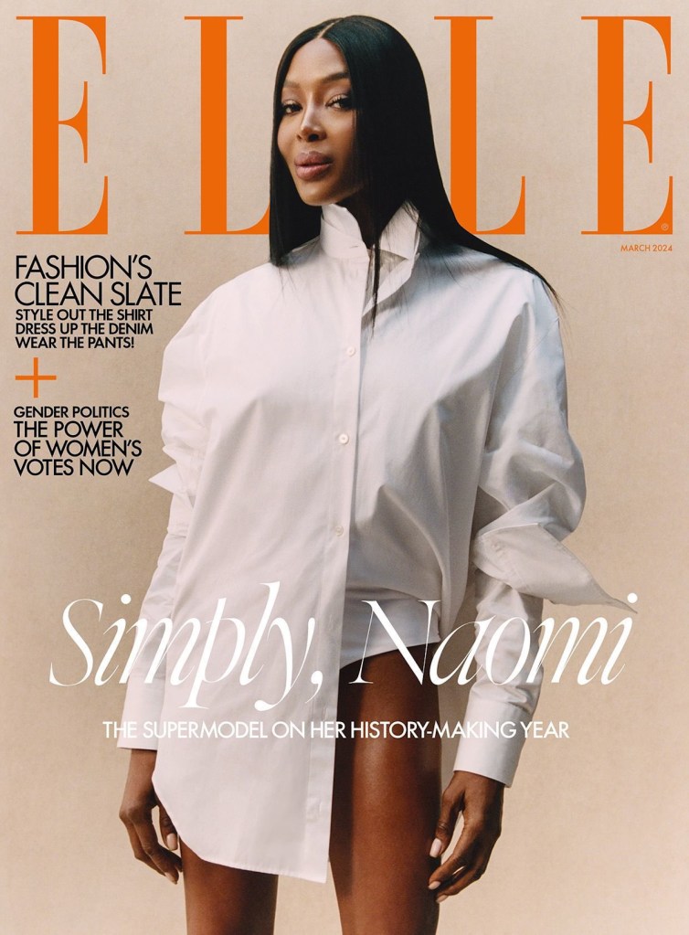 UK Elle March 2024 : Naomi Campbell by Quil Lemons