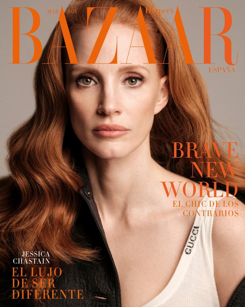 Harper's Bazaar España March 2024 : Jessica Chastain by JuanKr