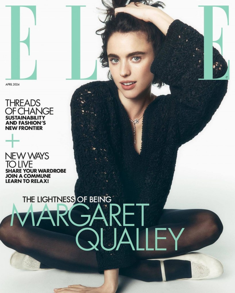 UK Elle April 2024 : Margaret Qualley by Tom Schirmacher