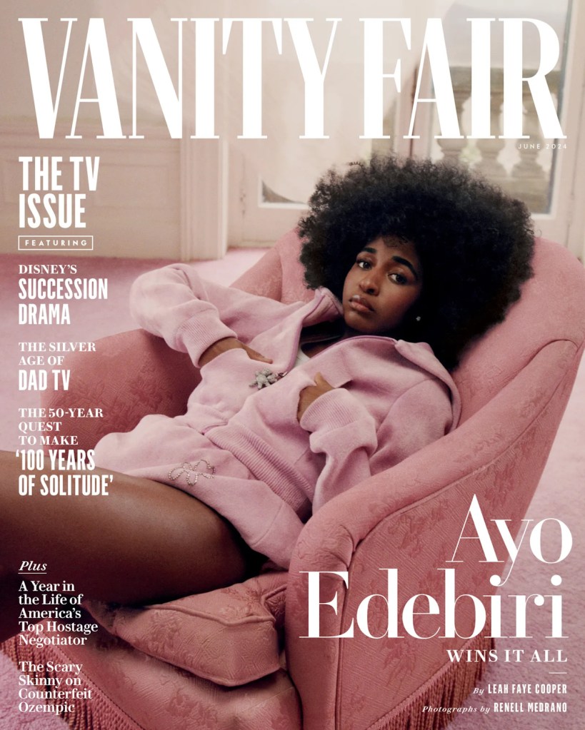 Vanity Fair June 2024 : Ayo Edebiri by Renell Medrano