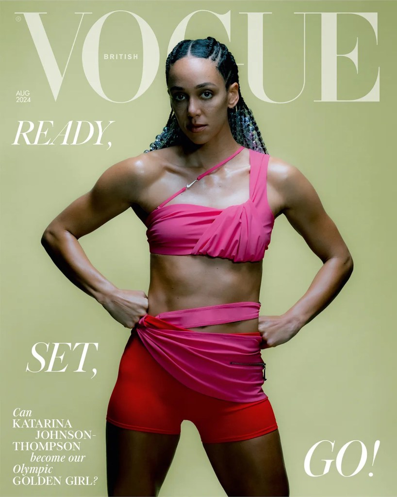 UK Vogue 'Digital Edition' August 2024 : Katarina Johnson-Thompson by Delali Ayivi 