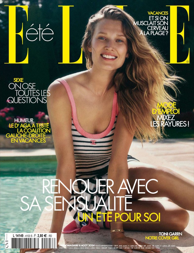 Elle France August 8, 2024 : Toni Garrn by Xavi Gordo