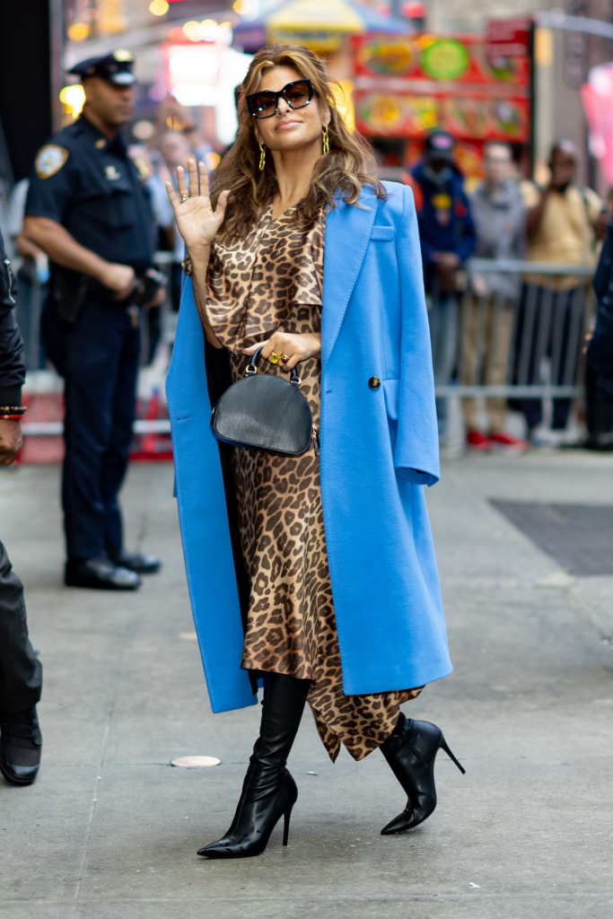 Eva Mendes is seen in Times Square on September 17, 2024 in New York City.