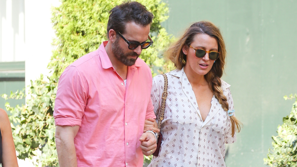 Ryan Reynolds and Blake Lively are seen out for a walk on September 7, 2023 in New York, New York.