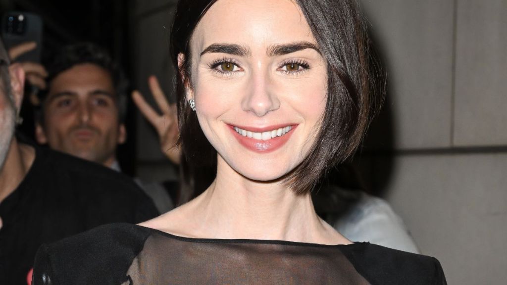 Lily Collins statement bra