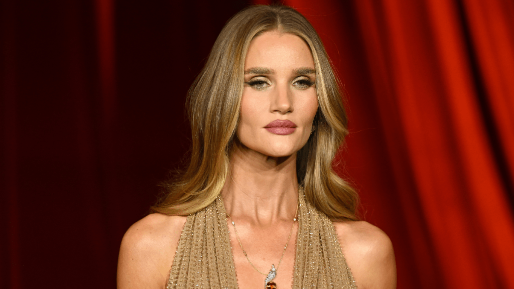 Rosie Huntington-Whiteley Academy Museum Gala plunging gown