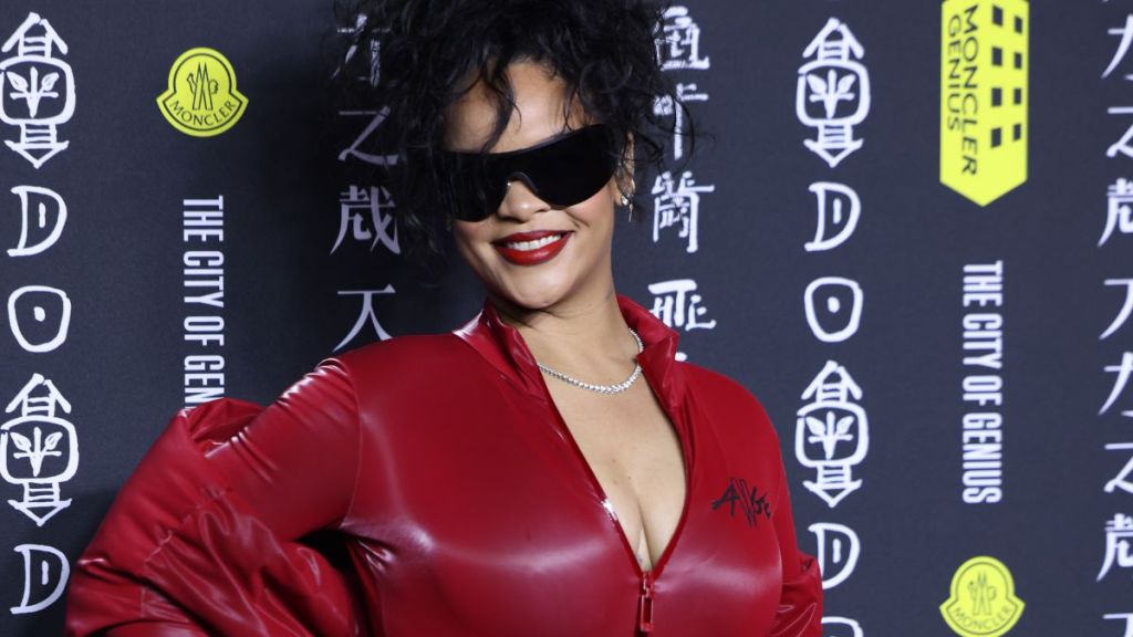 Singer Rihanna attends 'The City of Genius' of Moncler event on October 19, 2024 in Shanghai, China.