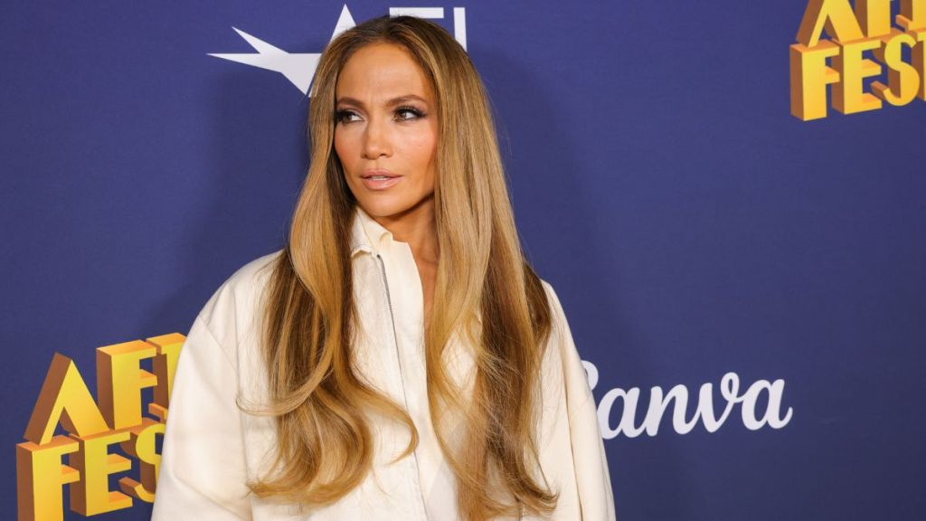 Jennifer Lopez at the "Unstoppable" photo call at AFI Fest at TCL Chinese Theatre on October 26, 2024 in Los Angeles, California.