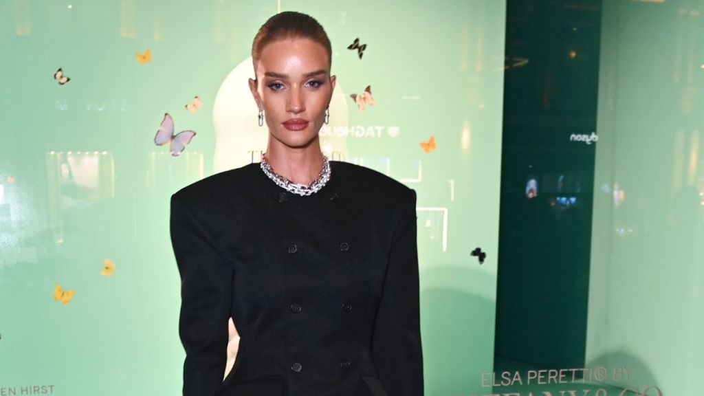 Rosie Huntington-Whiteley attends the Tiffany & Co. "Windows Of Wonder" takeover celebration at Selfridges on October 3, 2024 in London, England.