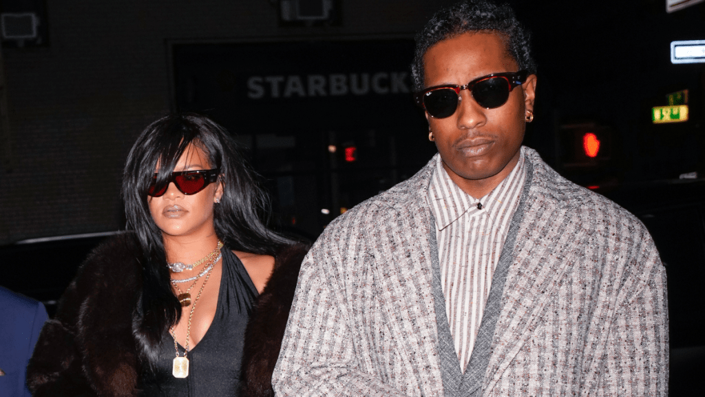 Rihanna and ASAP Rocky are seen on October 4, 2024 in New York City.