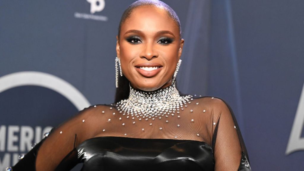 Jennifer Hudson arrives at the American Music Awards 50th Anniversary Special at LA Center Studios in Los Angeles, California.