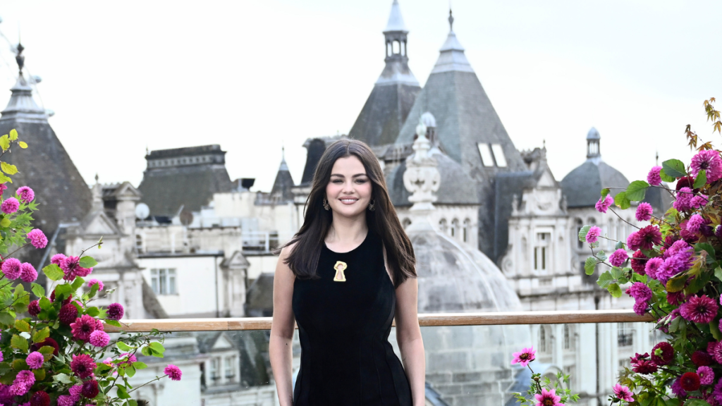 Selena Gomez attends the photocall for "Emilia Pérez" at The Corinthia Hotel on October 10, 2024 in London, England.