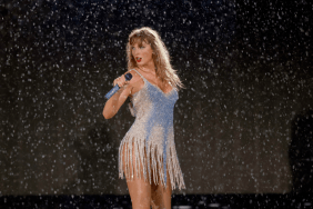 Taylor Swift performs onstage during The Eras Tour at Hard Rock Stadium on October 18, 2024 in Miami Gardens, Florida.