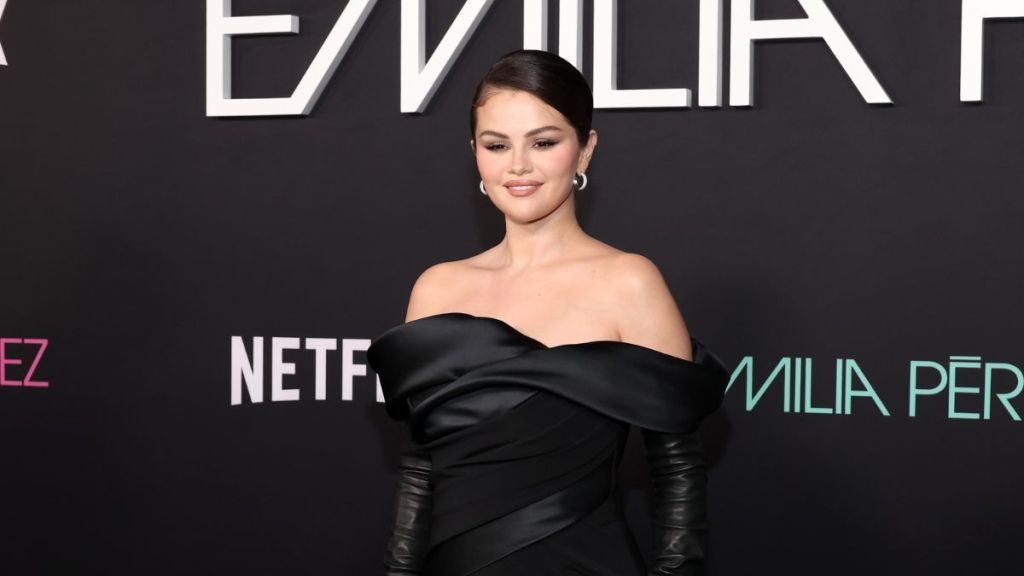 Selena Gomez attends the Los Angeles Premiere of Netflix's "Emilia Perez" at The Egyptian Theatre Hollywood on October 21, 2024 in Los Angeles, California.