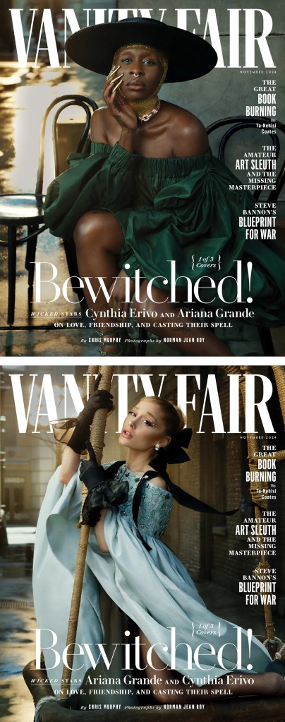 Vanity Fair November 2024 : Cynthia Erivo & Ariana Grande by Norman Jean Roy