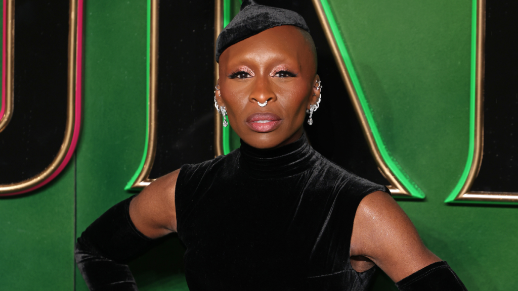 Cynthia Erivo attends the "Wicked: Part One" UK Premiere at The Royal Festival Hall on November 18, 2024 in London, England.