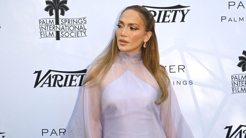 Jennifer Lopez at the Variety's 10 Directors To Watch and Creative Impact Awards at the Palm Springs International Film Festival 2025 at The Parker Palm Springs on January 04, 2025 in Palm Springs, California.