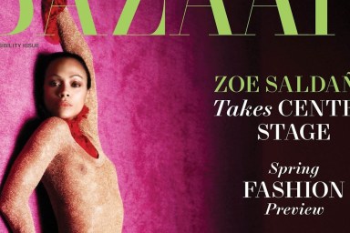 US Harper’s Bazaar February 2025 : Zoe Saldaña by Larissa Hofman