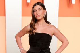 Hailey Bieber at the 2025 Vanity Fair Oscar Party Hosted By Radhika Jones held at Wallis Annenberg Center for the Performing Arts on March 02, 2025 in Beverly Hills, California.