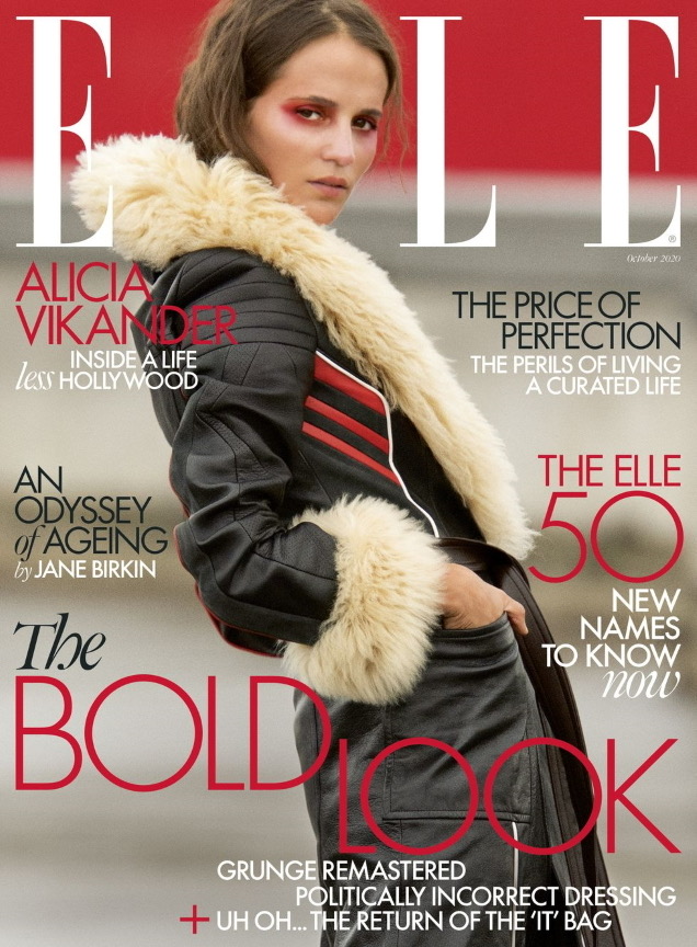 MISS: UK ELLE October 2020 Alicia Vikander by Hans Feurer