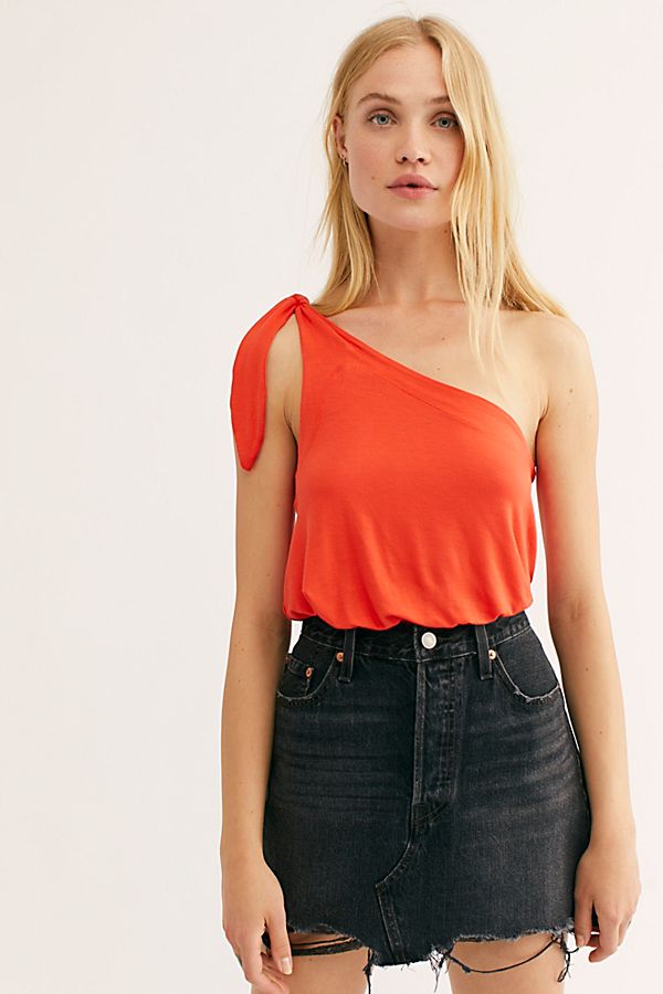 A One-Shoulder Top